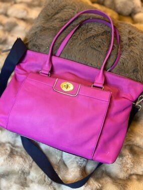 Kate Spade Janie Hampton Bajarose Satchel in Magenta (Retail $398)